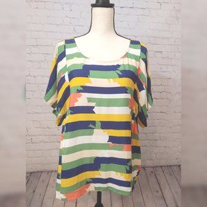 NWOT Maeve Striped Multicolored Blouse